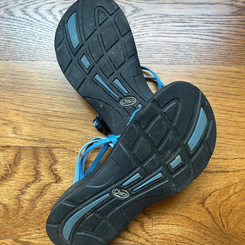 Stylish Black and Blue Women's Sandals - Picture 2 of 2